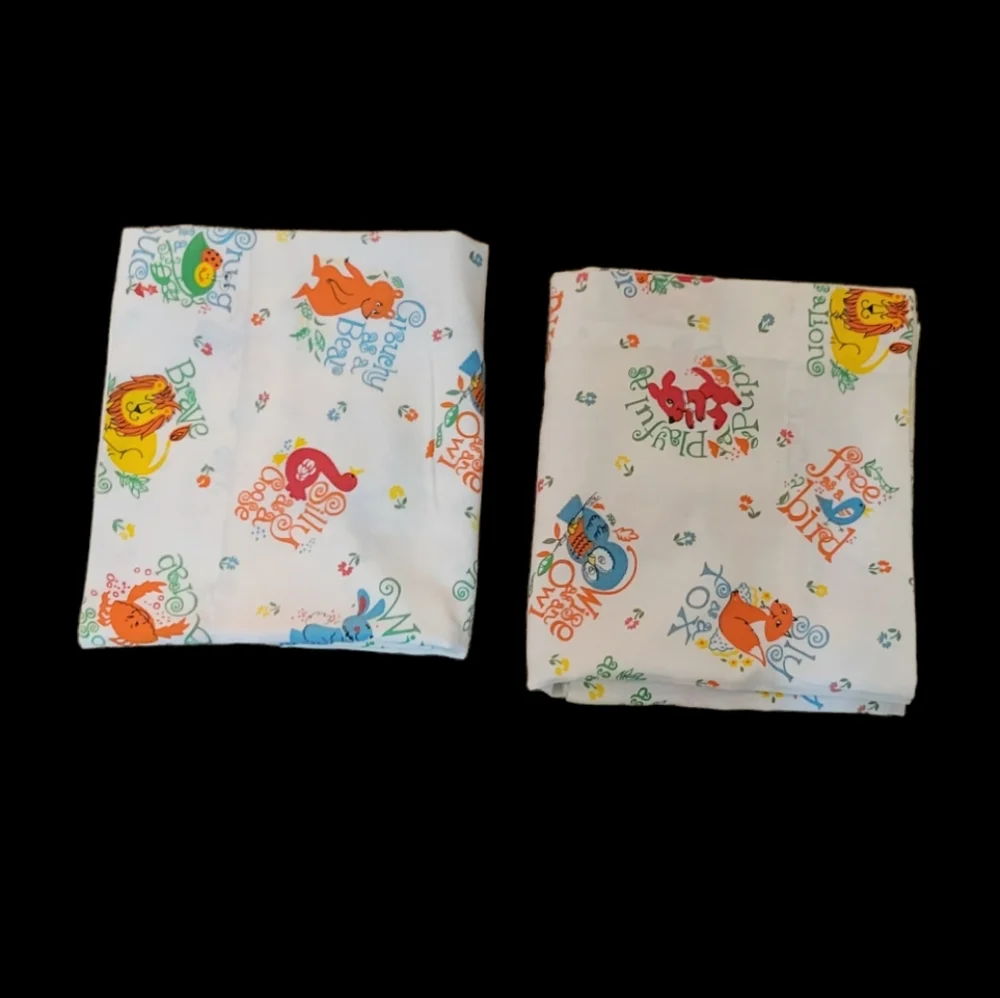 Vintage Animal Alphabet Curtains Set of 2